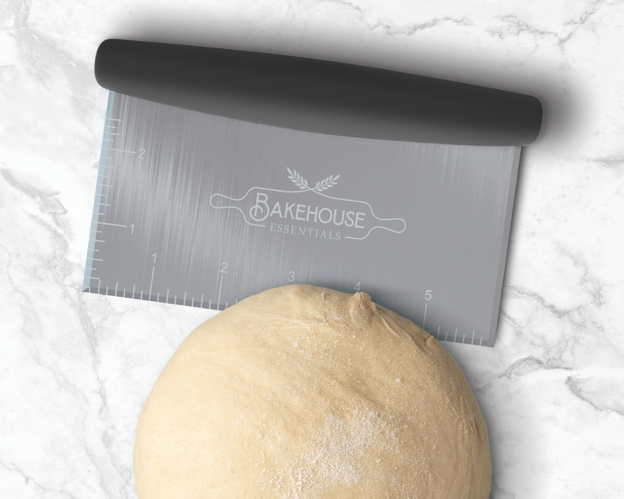 Bench Scraper with Rubber Grip